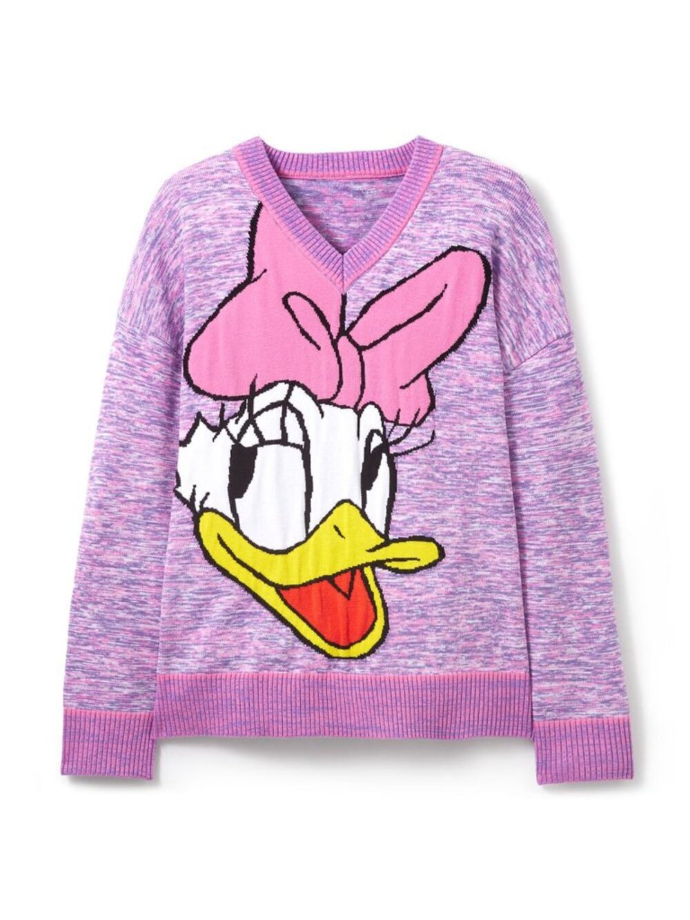 DISNEY Parks Daisy Duck V Neck Sweater Size XL NEW NWT
